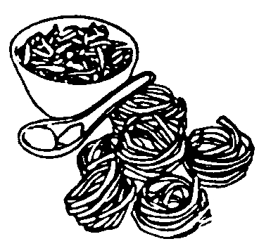 Schüssel mit Nudeln